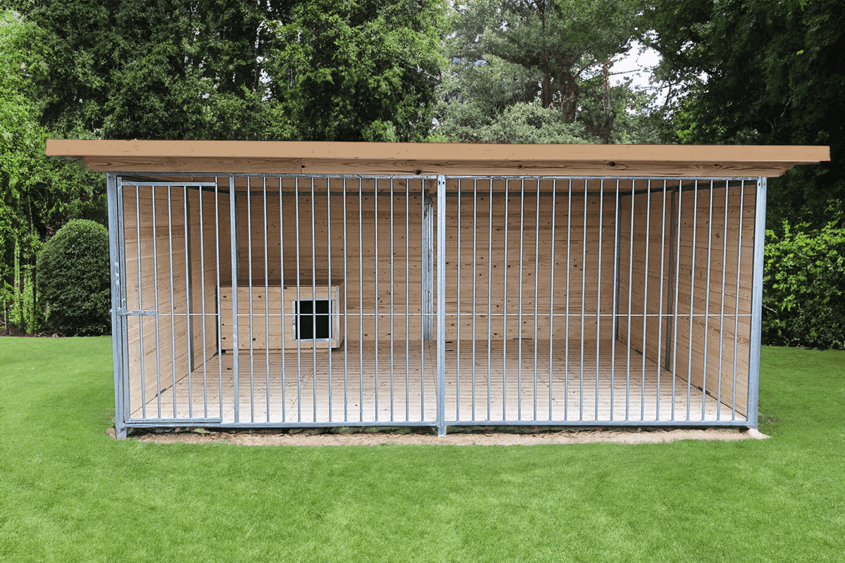 Stahlrahmenzwinger Silas vorne offen